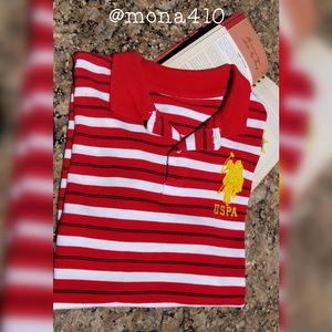 Red/White USPA Polo Shirt